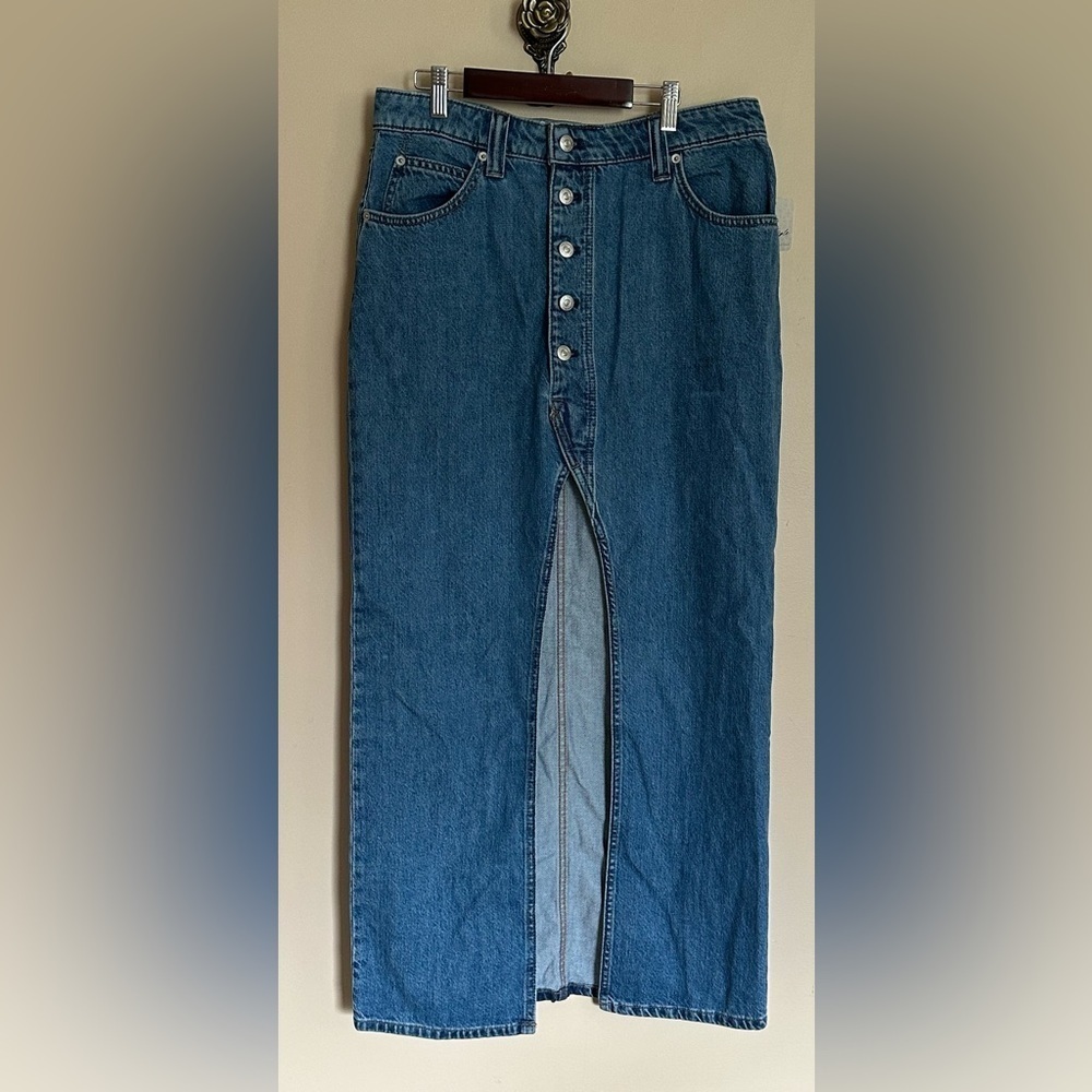 NWT FREE PEOPLE We the Free Chani Denim Skirt Size 30 Sweetly Stoned - Picture 5 of 12